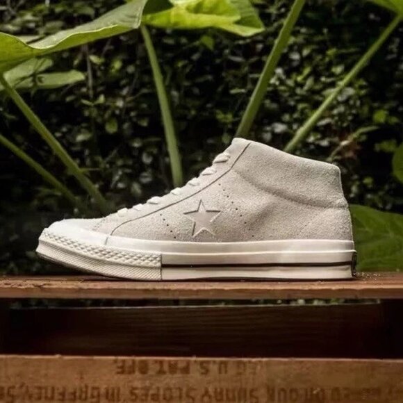 Converse Shoes - Converse One Star Mid suede sneakers Color "Egret" Rare!! Awesome! W 6.5/ M 4.5